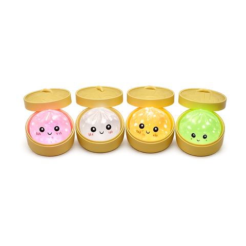 2.5" Glow-in-The-Dark Dumpling Squishy - Assorted Colors (Each)