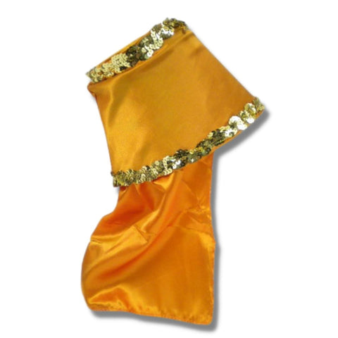 Orange Costume Hat with Gold Sequin Trim (Each)