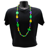 40" Purple, Green and Yellow Mardi Gras and Fleur de Lis Necklace (Each)