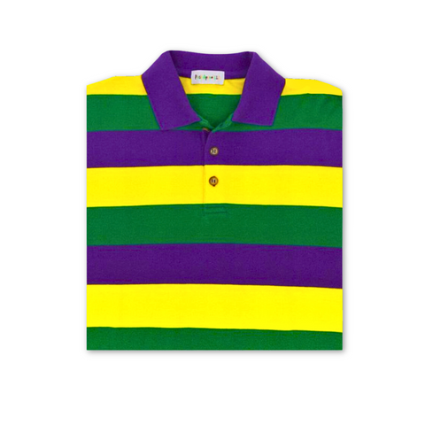 Purple, Green, and Gold Short Sleeve Polo Shirt (Each)