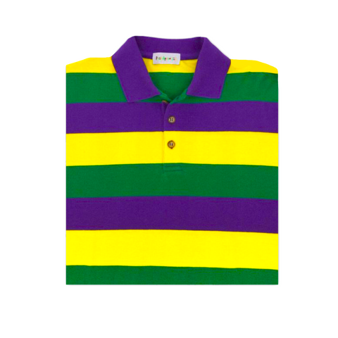 Purple, Green, and Gold Short Sleeve Polo Shirt (Each)