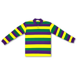 Purple, Green, and Gold Long Sleeve Polo Shirt (Each)