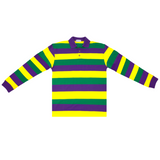 Purple, Green, and Gold Long Sleeve Polo Shirt (Each)
