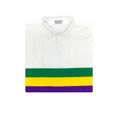 Purple, Green, and Gold Long Sleeve Rugby Shirt (Each)