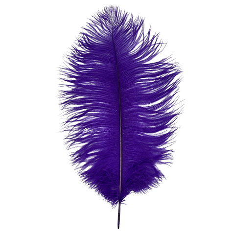 Purple Ostrich Feather Plume 18" to 20" (Pack of 6)