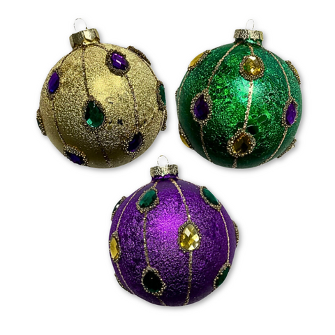 10MM Gold Ornament with Jewels - Assorted Colors (Each)