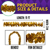Gold Matte Garland - 9' x 3.5" (Each)