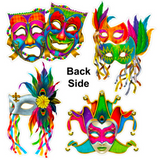 Foil Mardi Gras Mask Cutouts (Each)