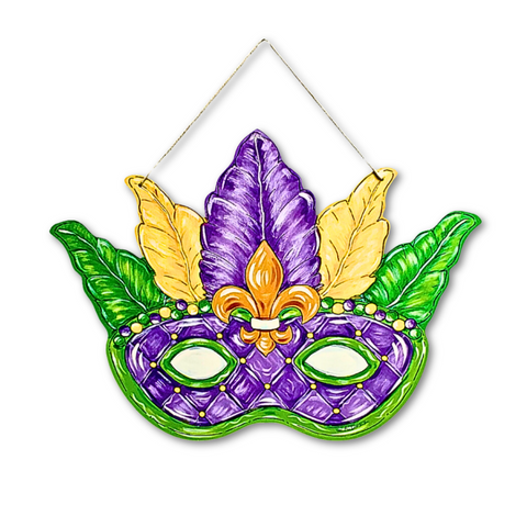 Mardi Gras Mask Door Hanger (Each)