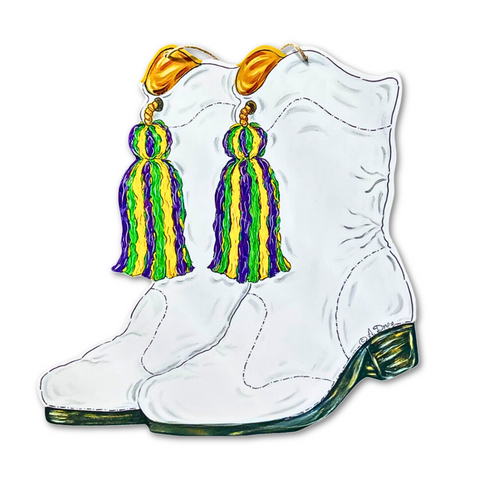 Mardi Gras Marching Boots Door Hanger (Each)