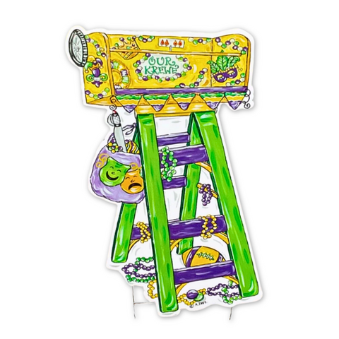 Mardi Gras Ladder Yard Sign (Each)