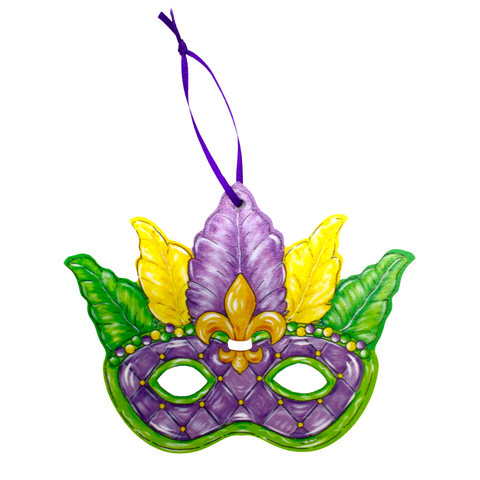 Mardi Gras Mask Ornament (Each)