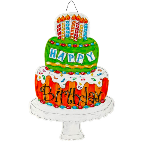 "Happy Birthday" Cake Door Hanger (Each)