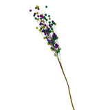 27.5" Purple, Green, and Gold Ball Berry Spray (Each)