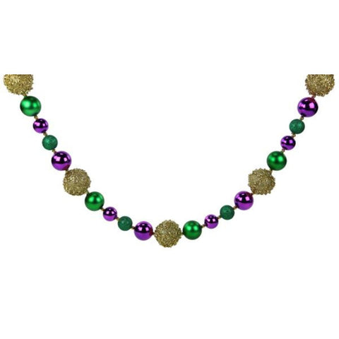 Sequin and Glitter Purple, Green and Gold Garland - 6 Feet Long (Each)