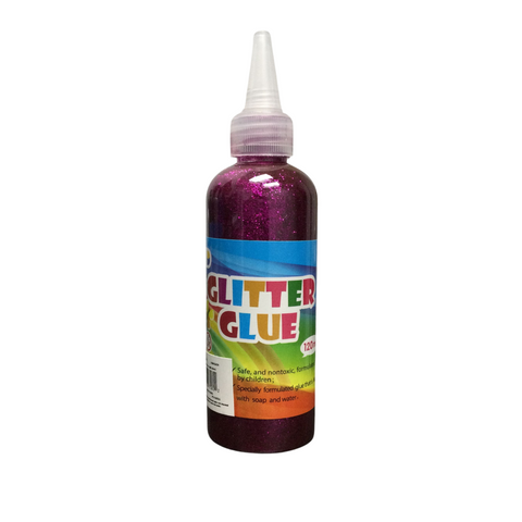 Purple Glitter Glue - 120ML (Each)