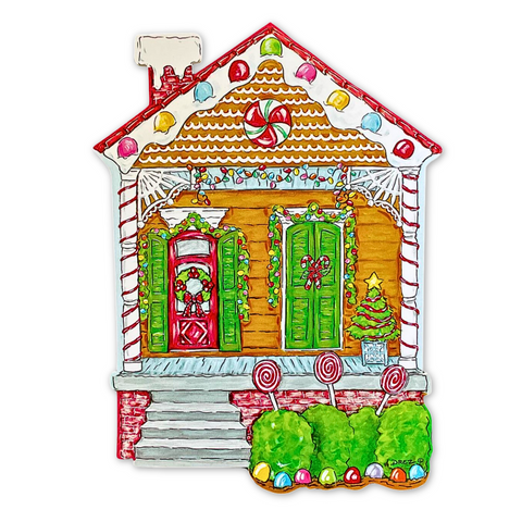 Uptown Gingerbread House Door Hanger (Each)