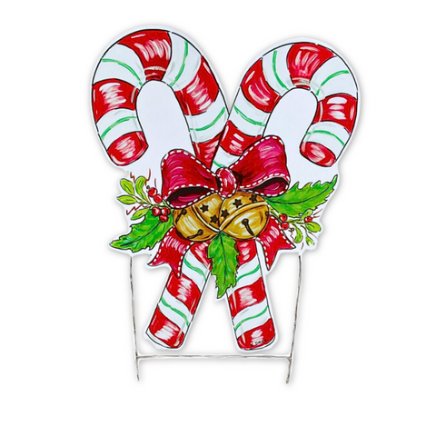 Christmas Candy Cane Yard Sign (Each)