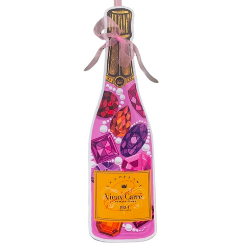 Lauren Seago Vieux Carre Jewel Champagne Bottle Door Hanger (Each)