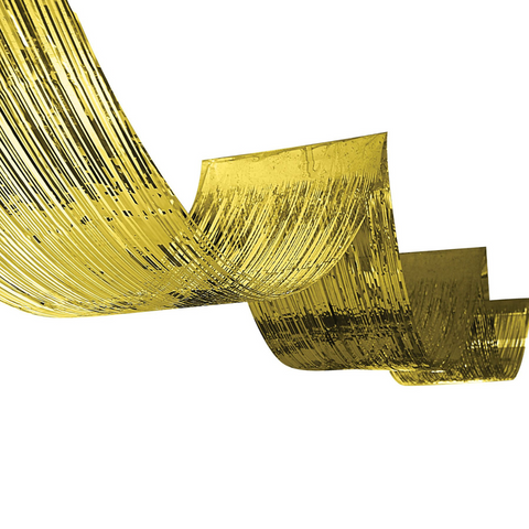 1-Ply Metallic Fringe Ceiling Curtain - GOLD (Each)