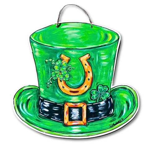 St. Patrick's Day Hat Door Hanger (Each)