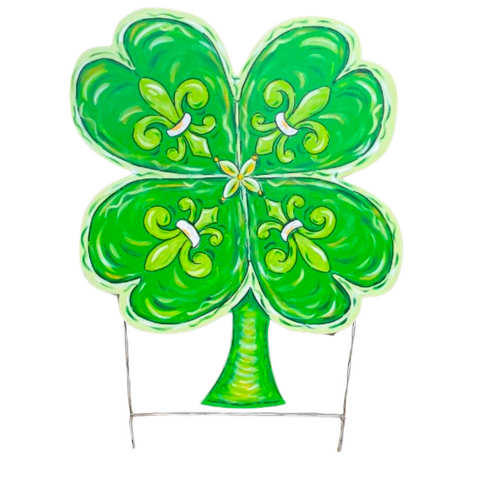 St. Patrick's Day Clover Yard Sign (Each)