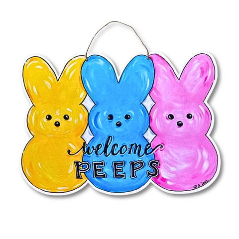 Easter Peeps Bunny Door Hanger (Each)