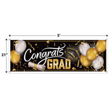 Congrats Grad Banner - 5' x 21" (Each)