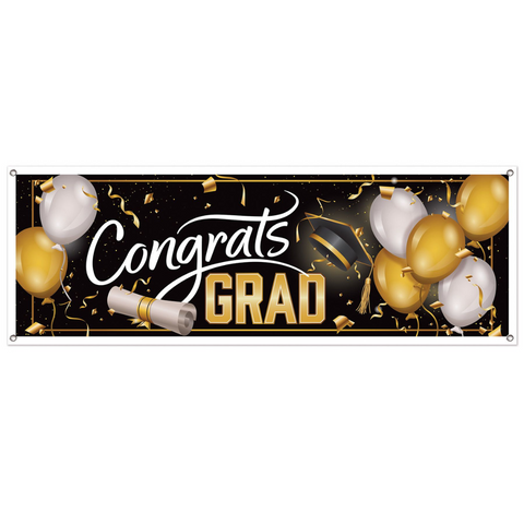 Congrats Grad Banner - 5' x 21" (Each)