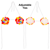 Adjustable Floral Luau Bikini Top (Each)