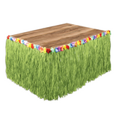 Green Artificial Grass Luau Table Skirting - 30" x 9' (Each)