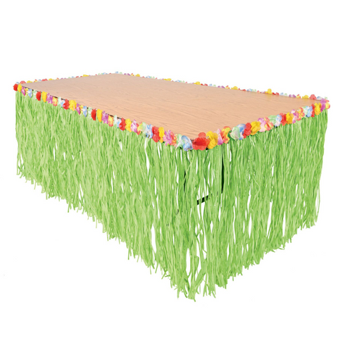 Green Artificial Grass Luau Table Skirting - 30" x 9' (Each)