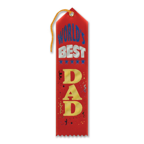 World's Best Dad Award Ribbon (Each)