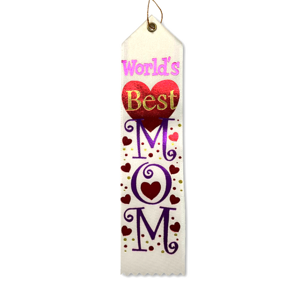 World's Best Mom Award Ribbon (Each) – Mardi Gras Spot