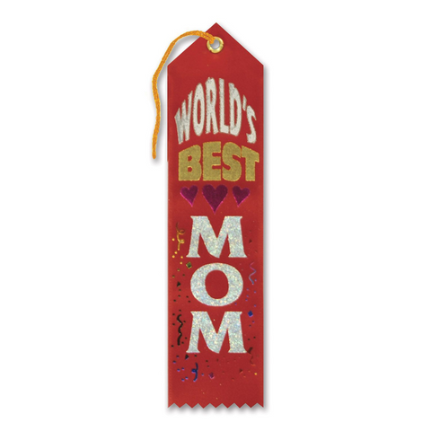 World's Best Mom Award Ribbon (Each)