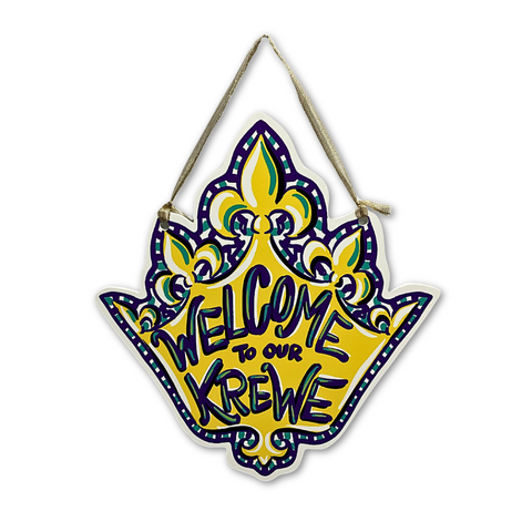 Welcome to Our Krewe Door Hanger (Each)