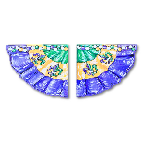 Mardi Gras Bunting Banner Door Hanger (Each)