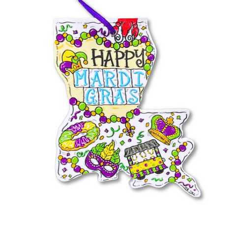 Mardi Gras Essentials Ornament (Each)