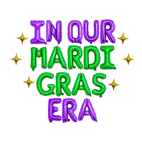 In Our Mardi Gras Era Balloon Banner (Each)