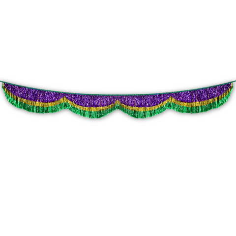 Mardi Gras Tinsel Fringe Bunting (Each)