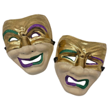 8X6" Mardi Gras Painted and Glitter Masks (Each)