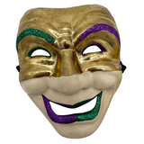 8X6" Mardi Gras Painted and Glitter Masks (Each)