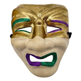 8X6" Mardi Gras Painted and Glitter Masks (Each)