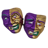 8X6" Mardi Gras Glitter Masks (Each)