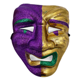 8X6" Mardi Gras Glitter Masks (Each)