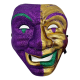 8X6" Mardi Gras Glitter Masks (Each)