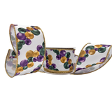 2.5" x 10yd Mardi Gras Ball Garland Ribbon (Each)