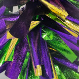 6' Purple, Green, and Gold Crinkle Garland (Each)