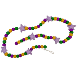 6' Purple, Yellow, and Green Star Felt Garland (Each)
