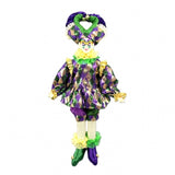 33" Mardi Gras Purple, Green, and Yellow Harlequin Standing Jester (Each)